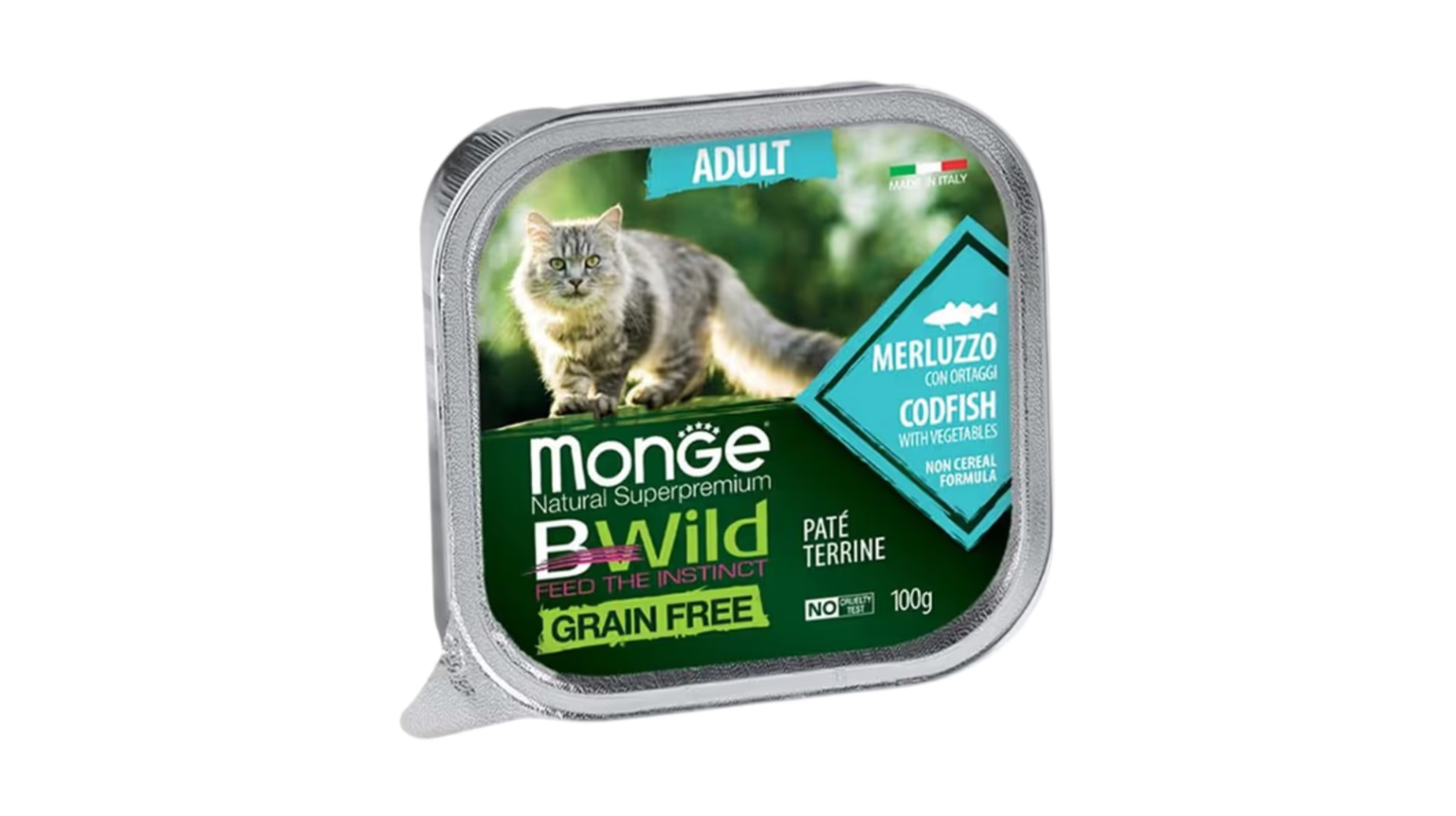Monge BWild Cat Adult Codfish 100gr