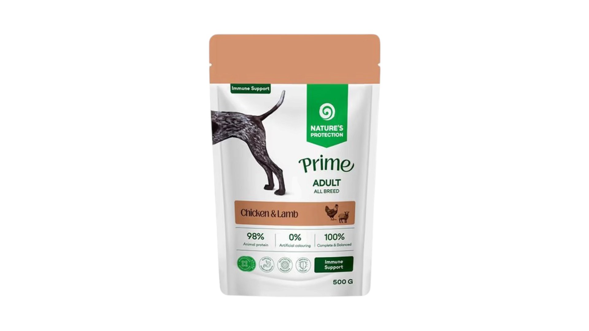 NATURE'S PROTECTION PRIME Immunity Support Adult Dogs All Breeds with Chicken and Lamb 85 g