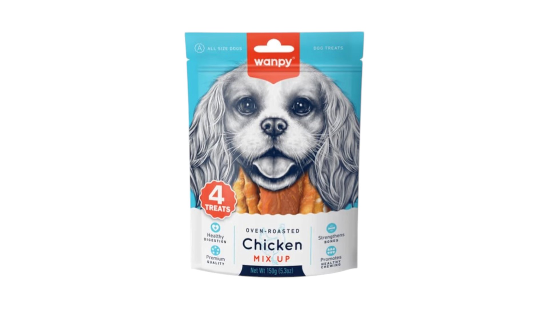 Wanpy Chicken Mix Up İtlər üçün toyuqlu çərəzlər assortisi, 150 q