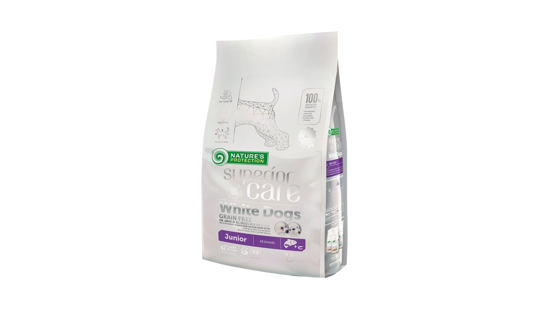 Nature's Protection White Dogs Junior Salmon , Çəki ilə 1kg
