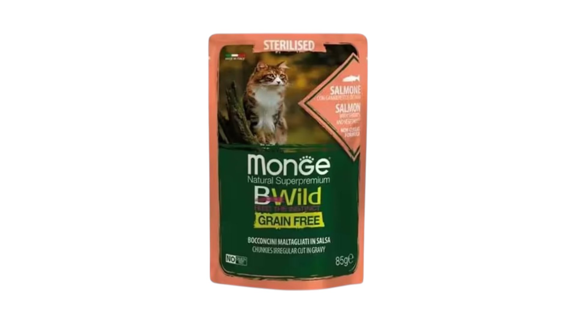 Monge BWild Pouch Sterilised Salmon 85gr