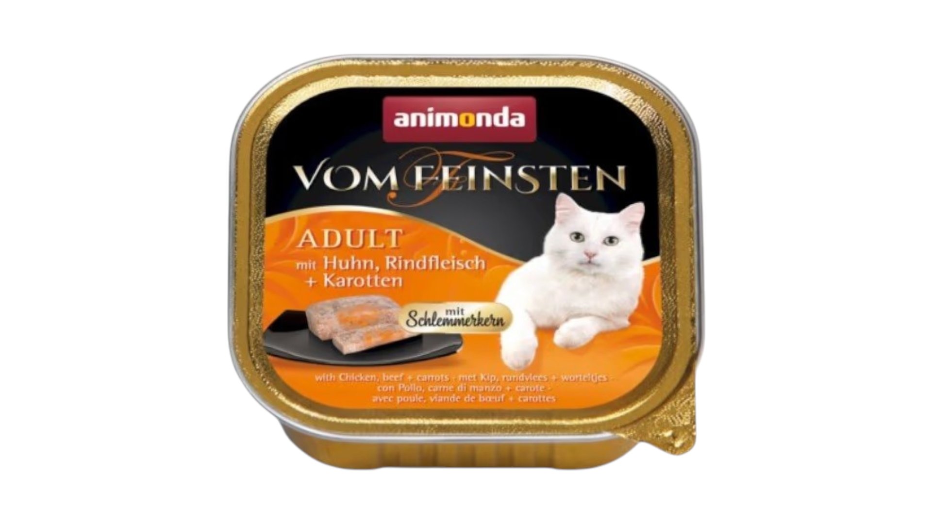Animonda Vom Feinsten Yetkin Pişiklər üçün Mal Əti, Toyuq Əti və Yerkökü ilə Pate 100qr
