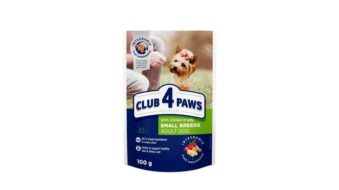Club 4 Paws Jele It Small Breeds Toyuq ilə 100 qr