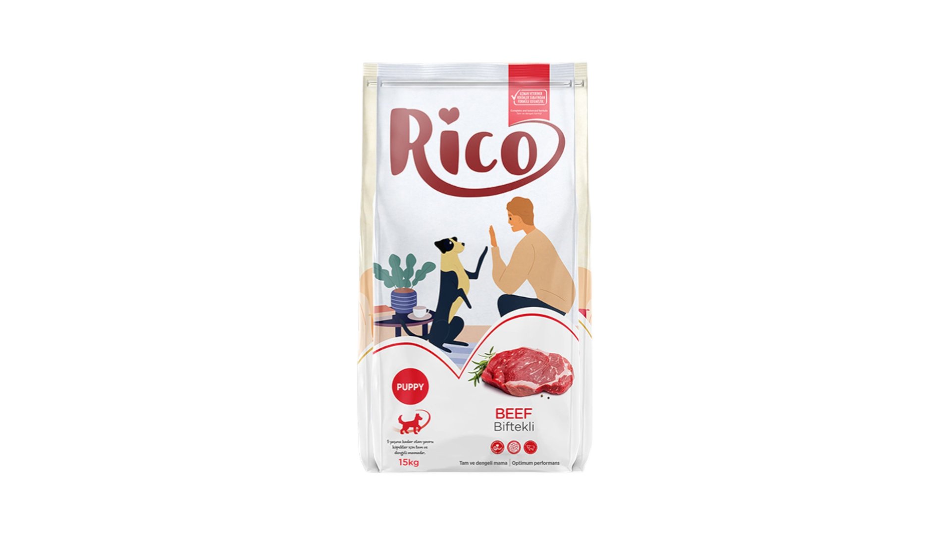 RICO Mal ətli Formula – Küçük itlər (balalar) üçün, Çəki ilə 1kg