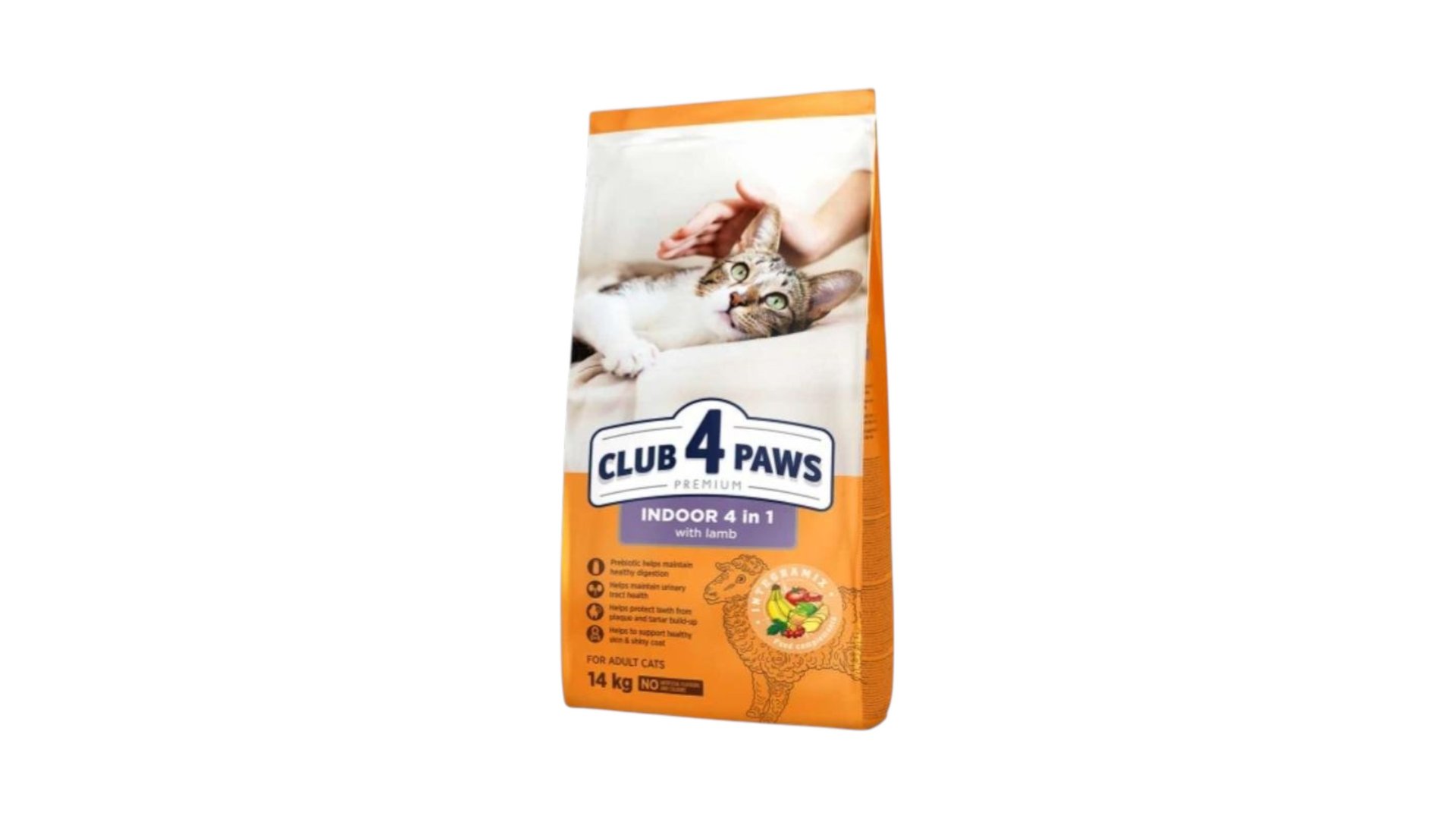 Club 4 Paws Premium İndoor 4in1 quzu əti ilə 1kg