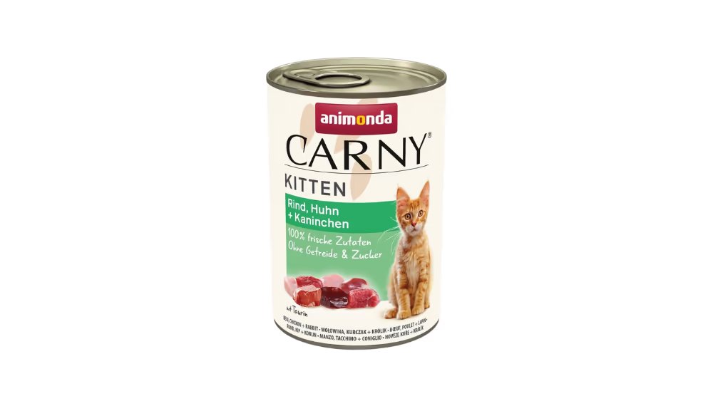 Animonda Carny Kitten Cat Mal,toyuq,dovşan əti ilə nəm yem 400 qr