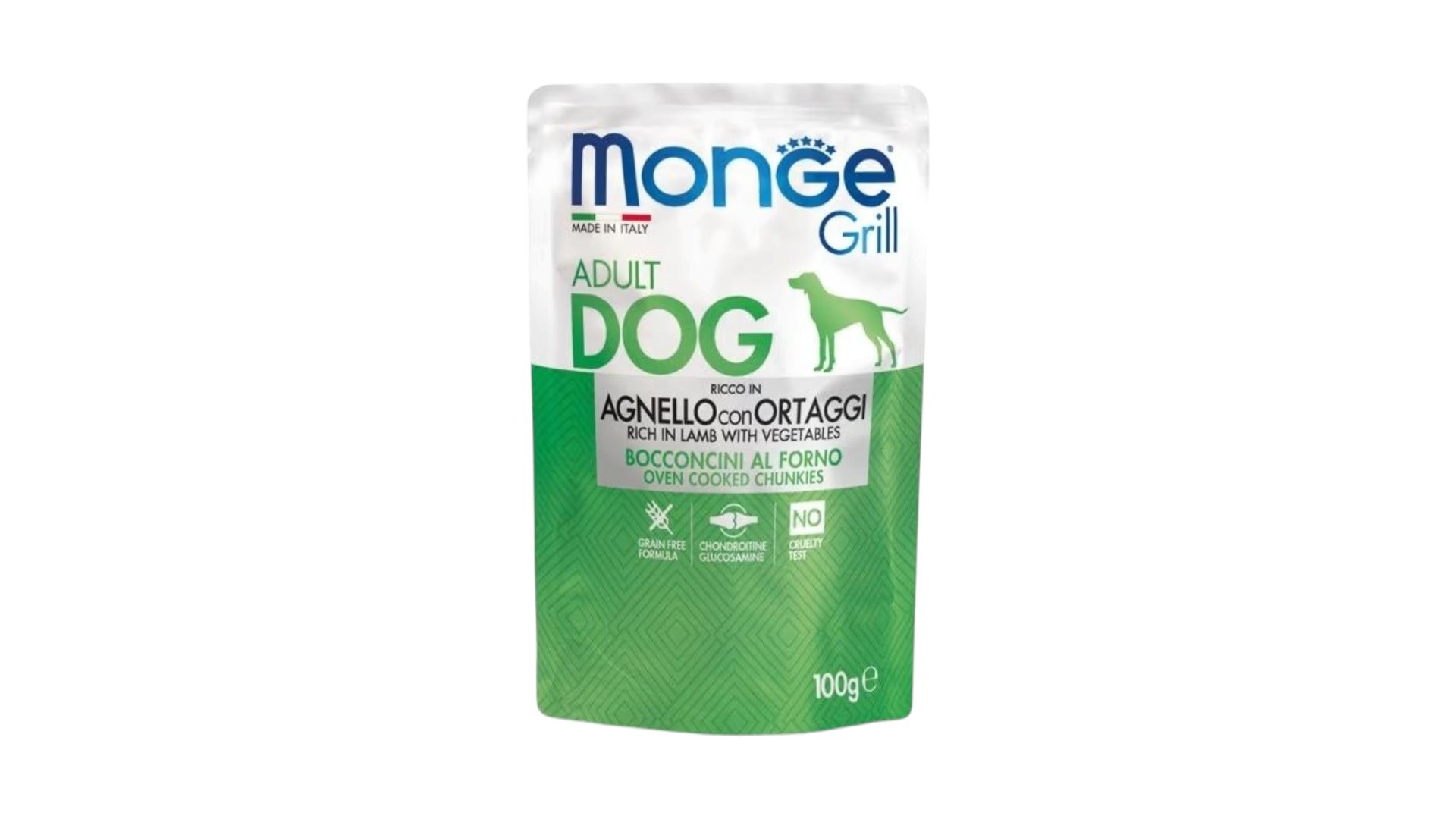 Monge Grill Adult Rich in Lamb yetkin itlər üçün tam yem 100 gr