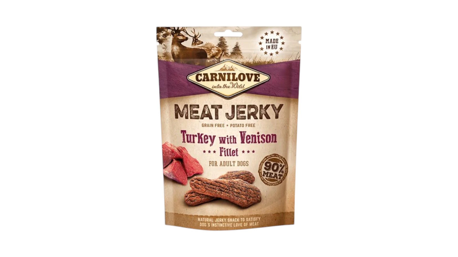 Carnilove Meat Jerky Turkey With Venison Dog 100 Gr