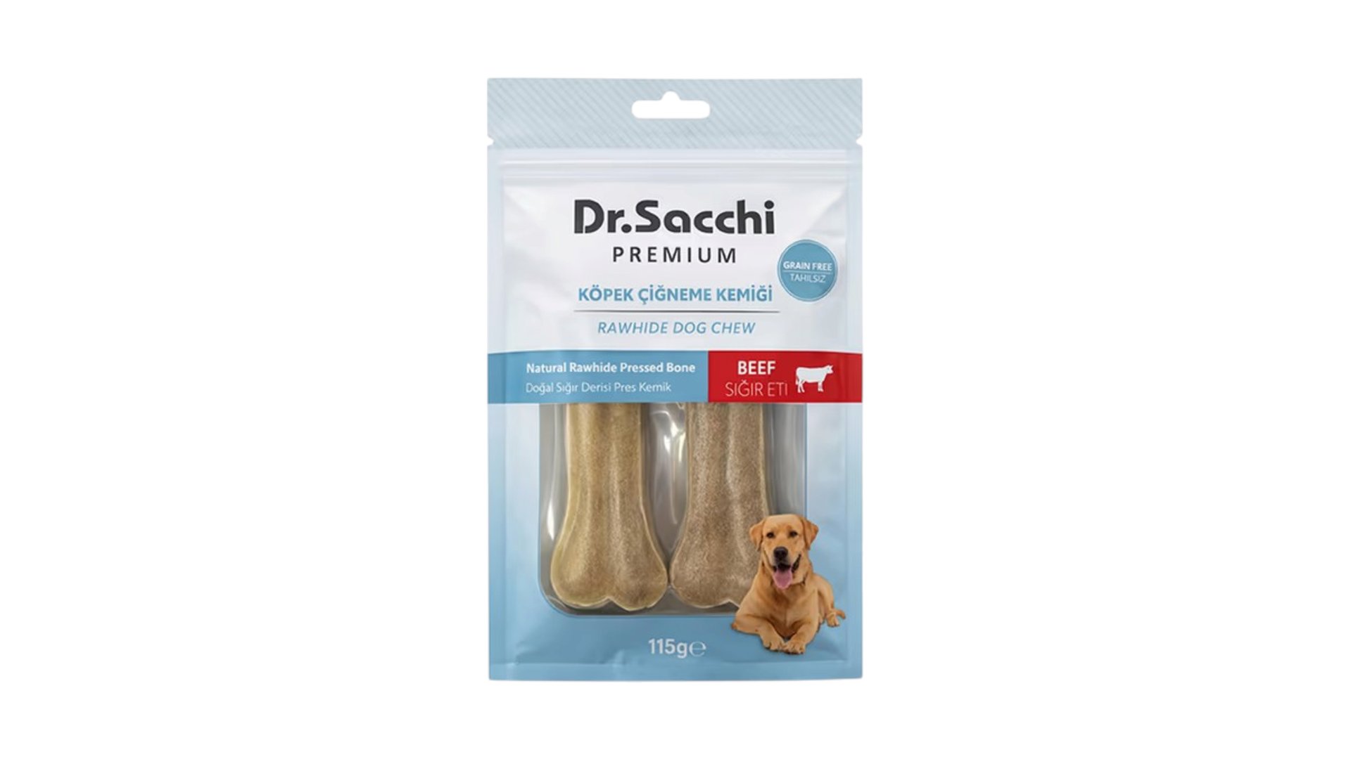 Dr.Sacchi Premium Beef Rawhide Dog Chew in 2 / 115gr