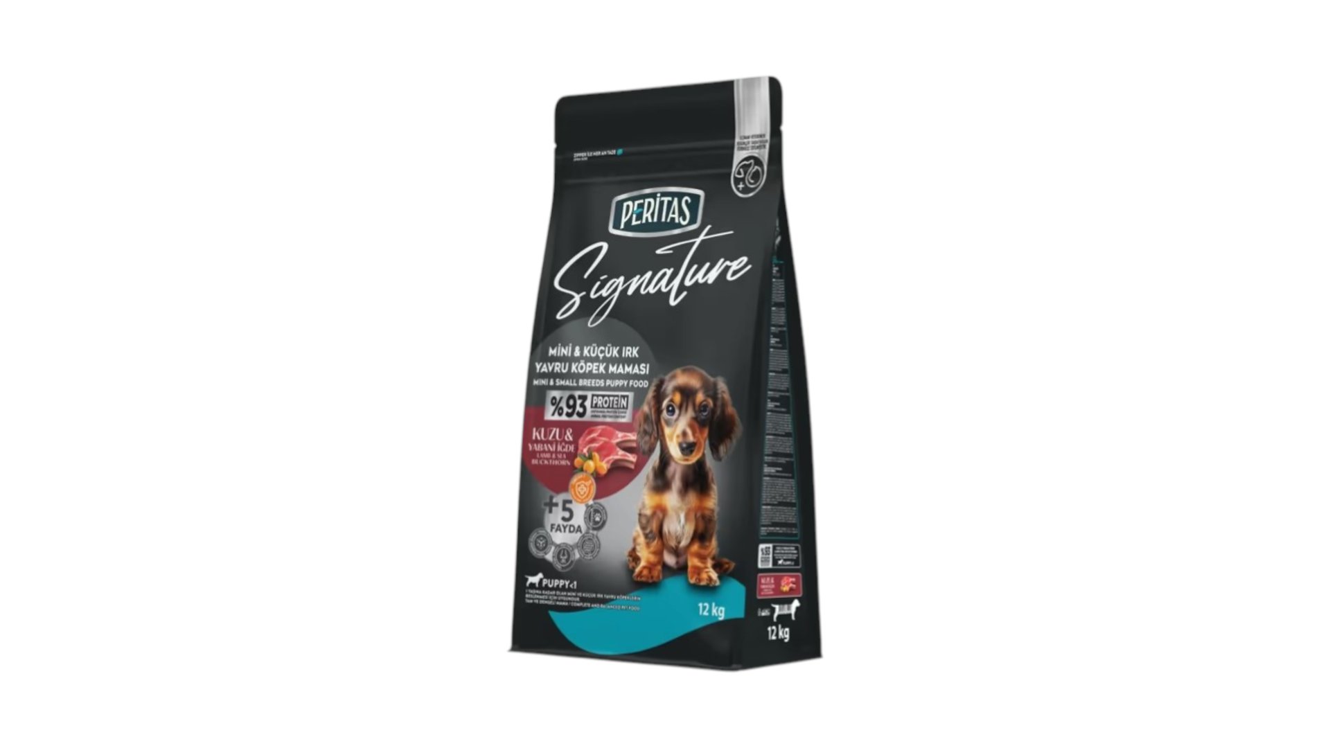 Peritas Signature Mini & Small Breed Quzulu və Çaytikanlı Yetkin İt Yeməyi 1kq, Çəki ilə