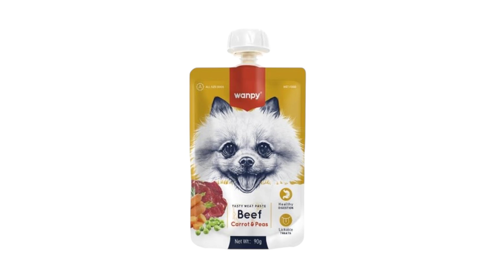 Wanpy Tasty Meat Paste Beef Carrot&Pea 90 q