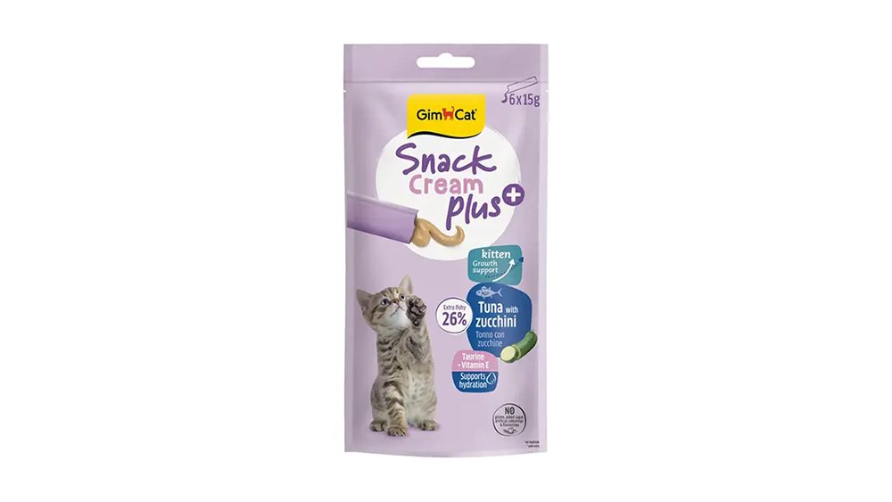 Gim Cat Snack Cream Kitten Ton Balıqlı ve Balqabaq tərkibli Bala Pişik Krem 6x15qr