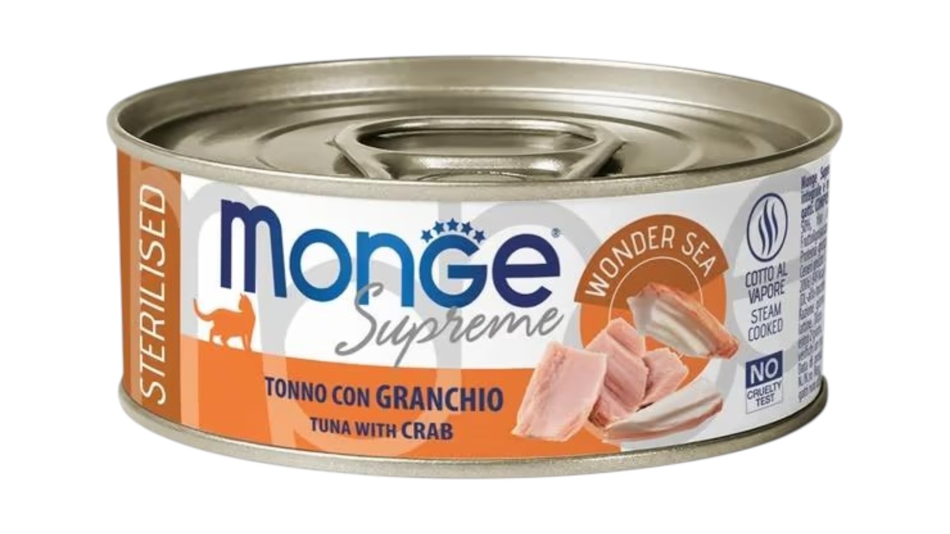 Monge Supreme Sterilised Tuna with crab 80g