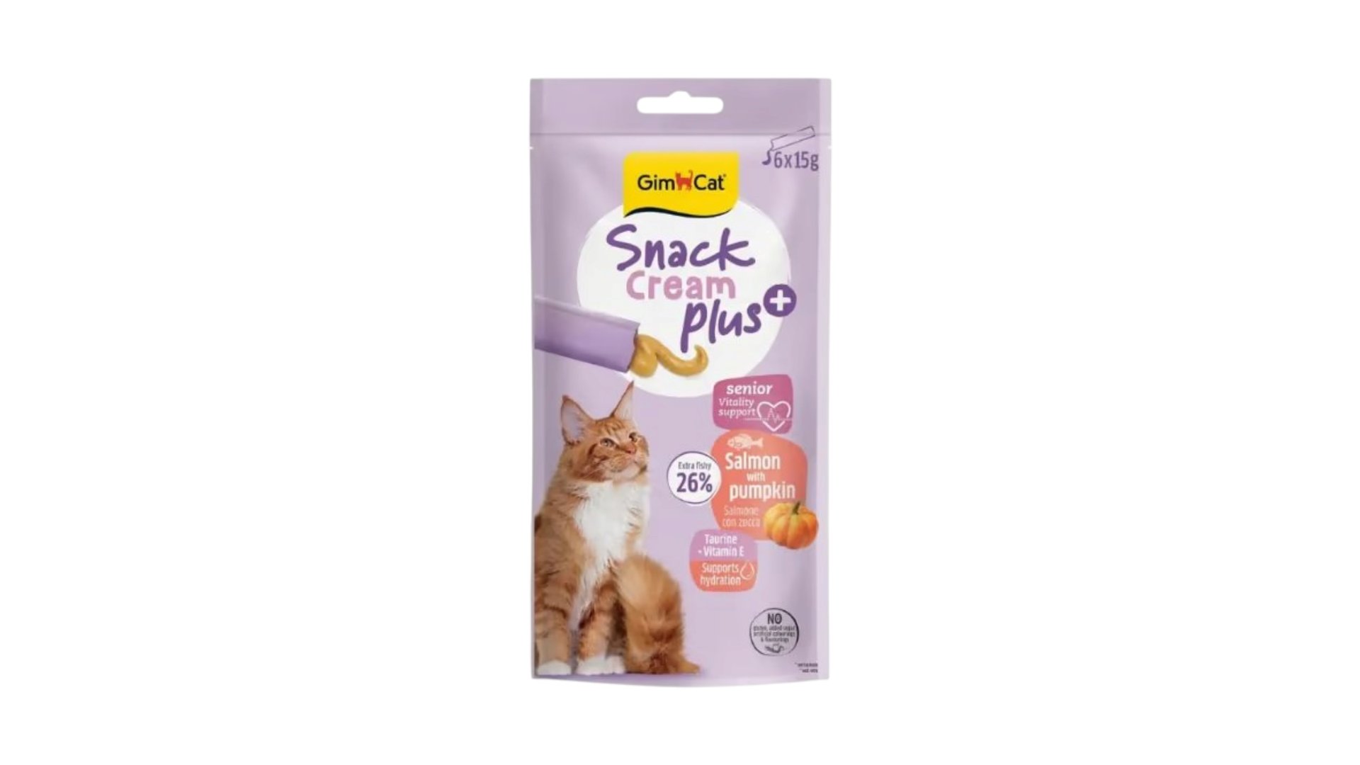 Gim Cat Snack Cream Somon Balıqlı və Balqabaq Tərkibli 6x15qr