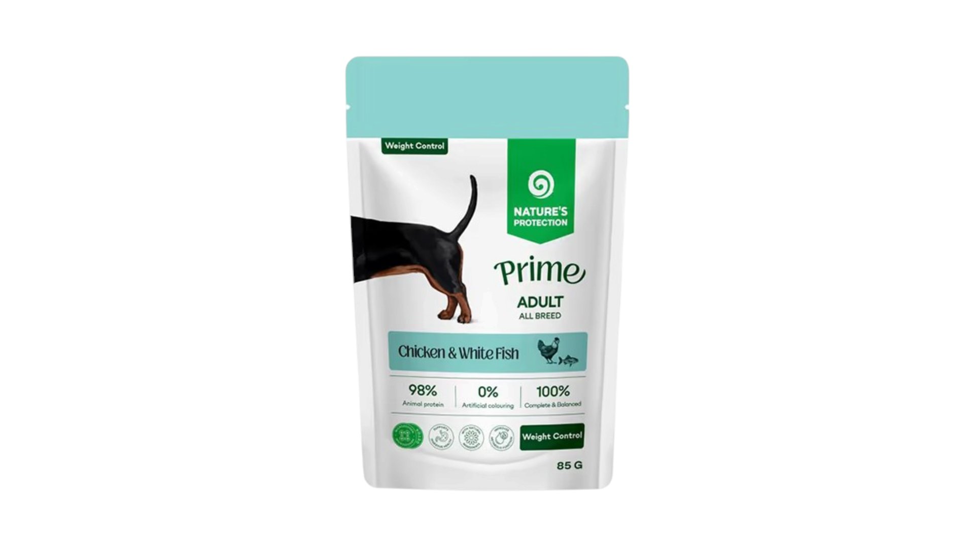 NATURE'S PROTECTION PRIME Weight Control Adult Dogs All Breeds with Chicken and White Fish 85 g