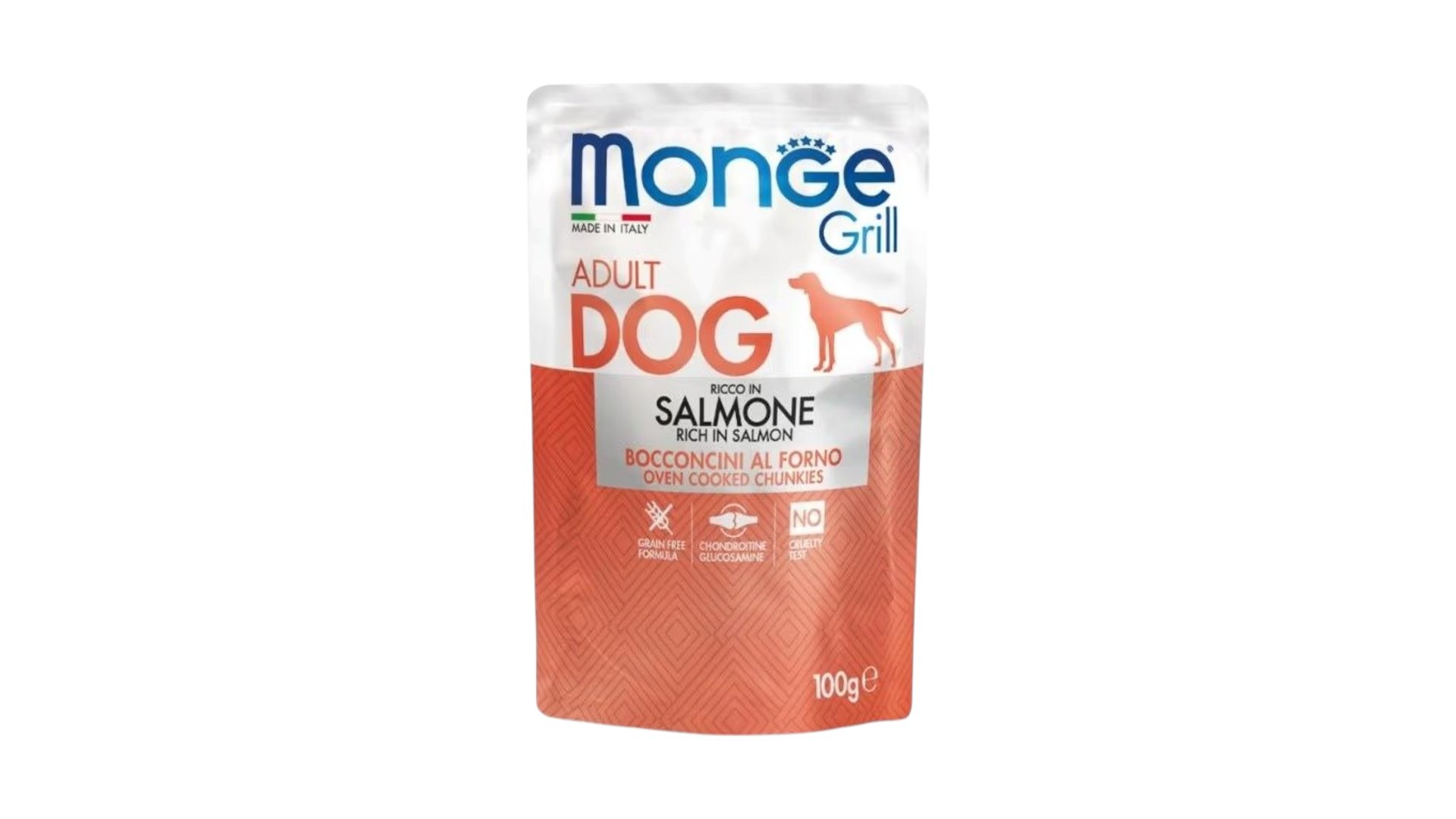Monge Grill Adult Rich in Salmon yetkin itlər üçün tam tərkibli yem 100 gr