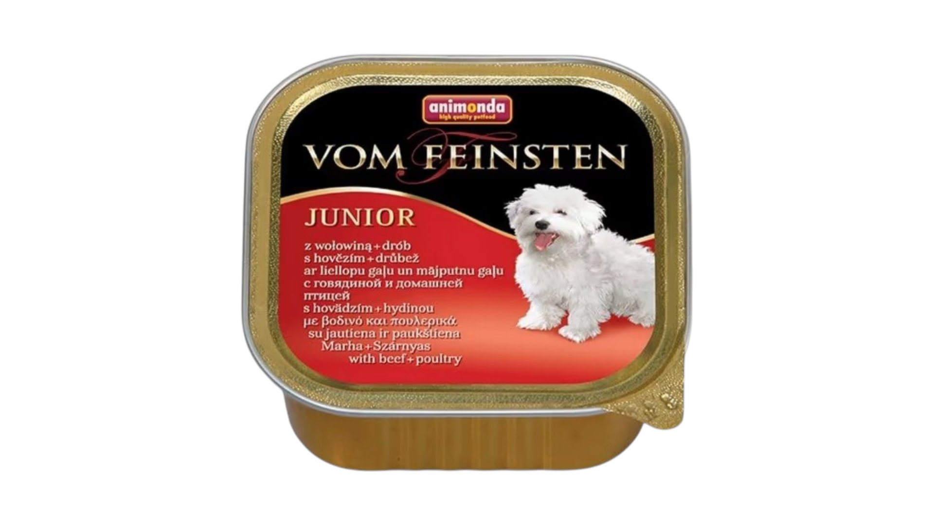 Animonda Vom Feinsten Gənc İtlər üçün Mal və Quş Əti ilə Nəm Yem 150qr