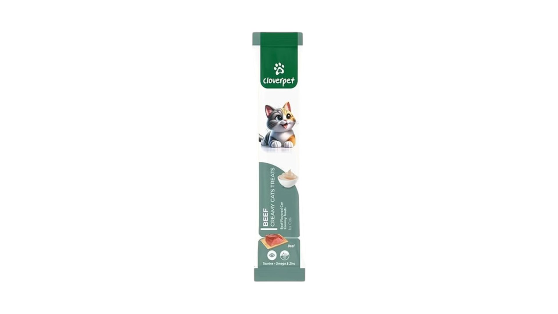 Cloverpet Qaymaqlı Mal Əti Pişik Kremi (Taurin, Omeqa və Sink), 15 q