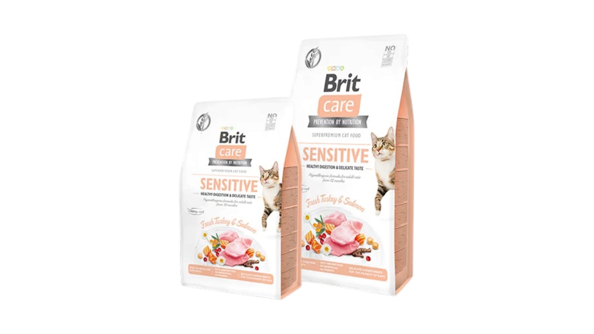 Brit Care Cat Sensitive Healthy Digestion & Delicate Taste Grain-Free Fresh Turkey & Salmon 1kg