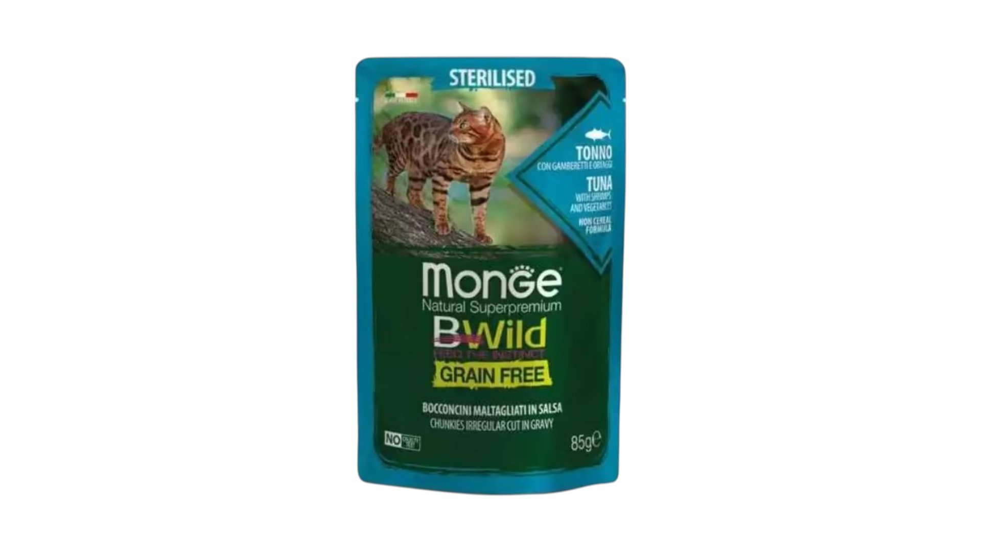Monge BWild Pouch Sterilised Tuna 85gr