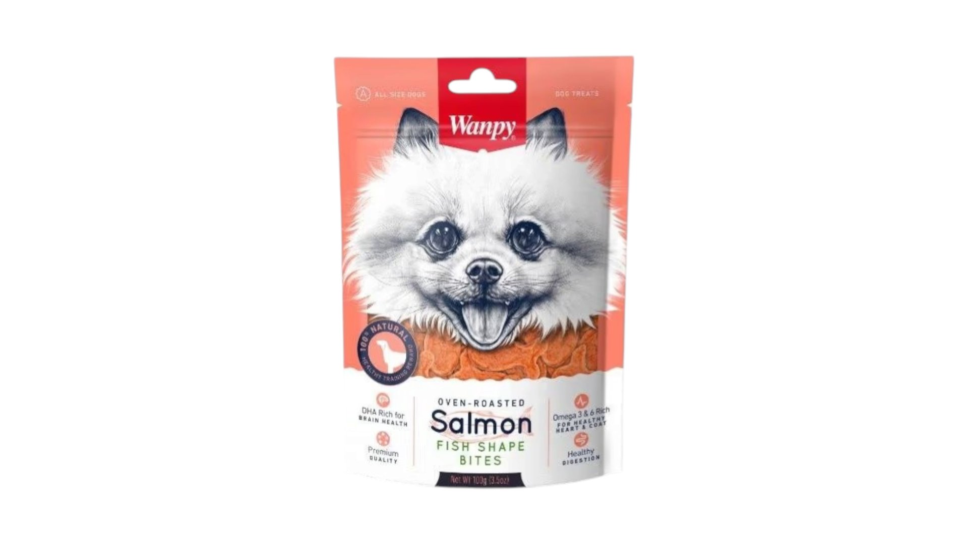 Wanpy Salmon Fish Shape Bites Somon Balığı Forma 100 q