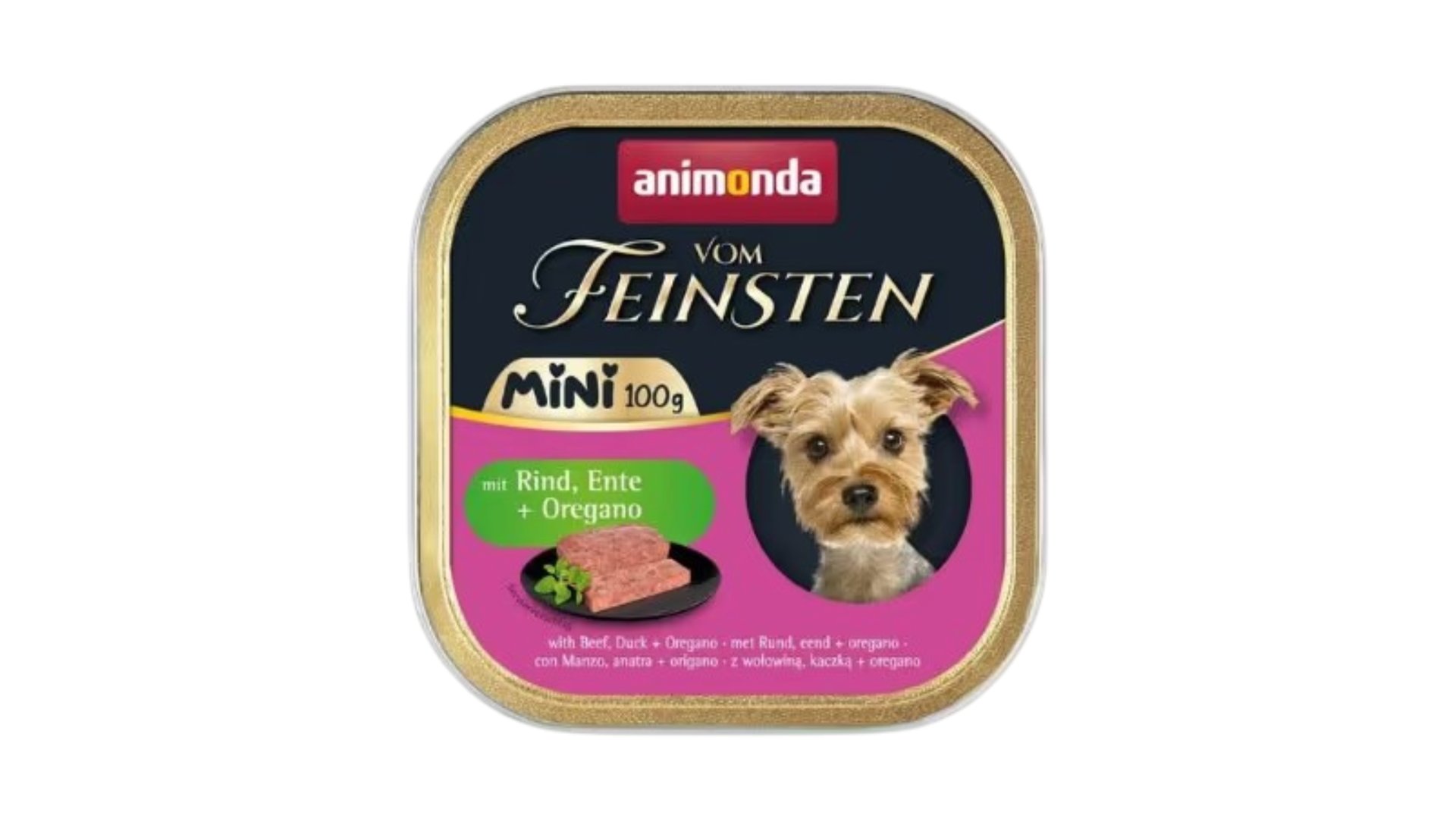 Animonda Vom Feinsten Kiçik Cins it Mal,Ördək Ətli və Dag Nanəsi Tərkibli Paştet 100g