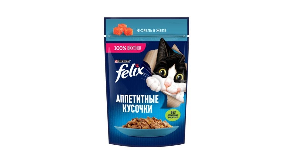 Felix dadlı alabalıq dilimləri jeledə, 75 qr
