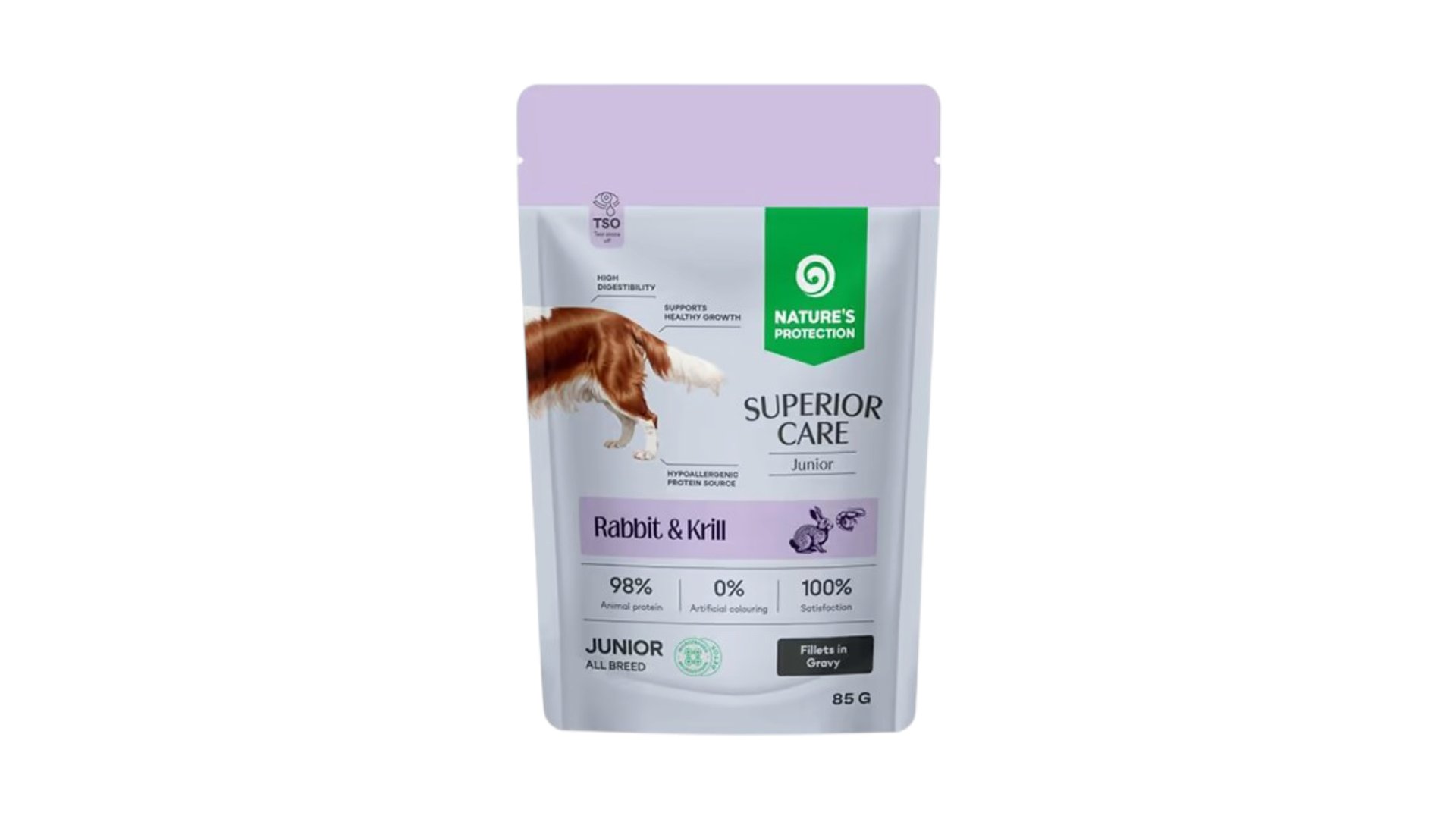 NATURE'S PROTECTION SUPERIOR CARE Junior Grain Free All Breed Dogs with Rabbit and Krill 85 g