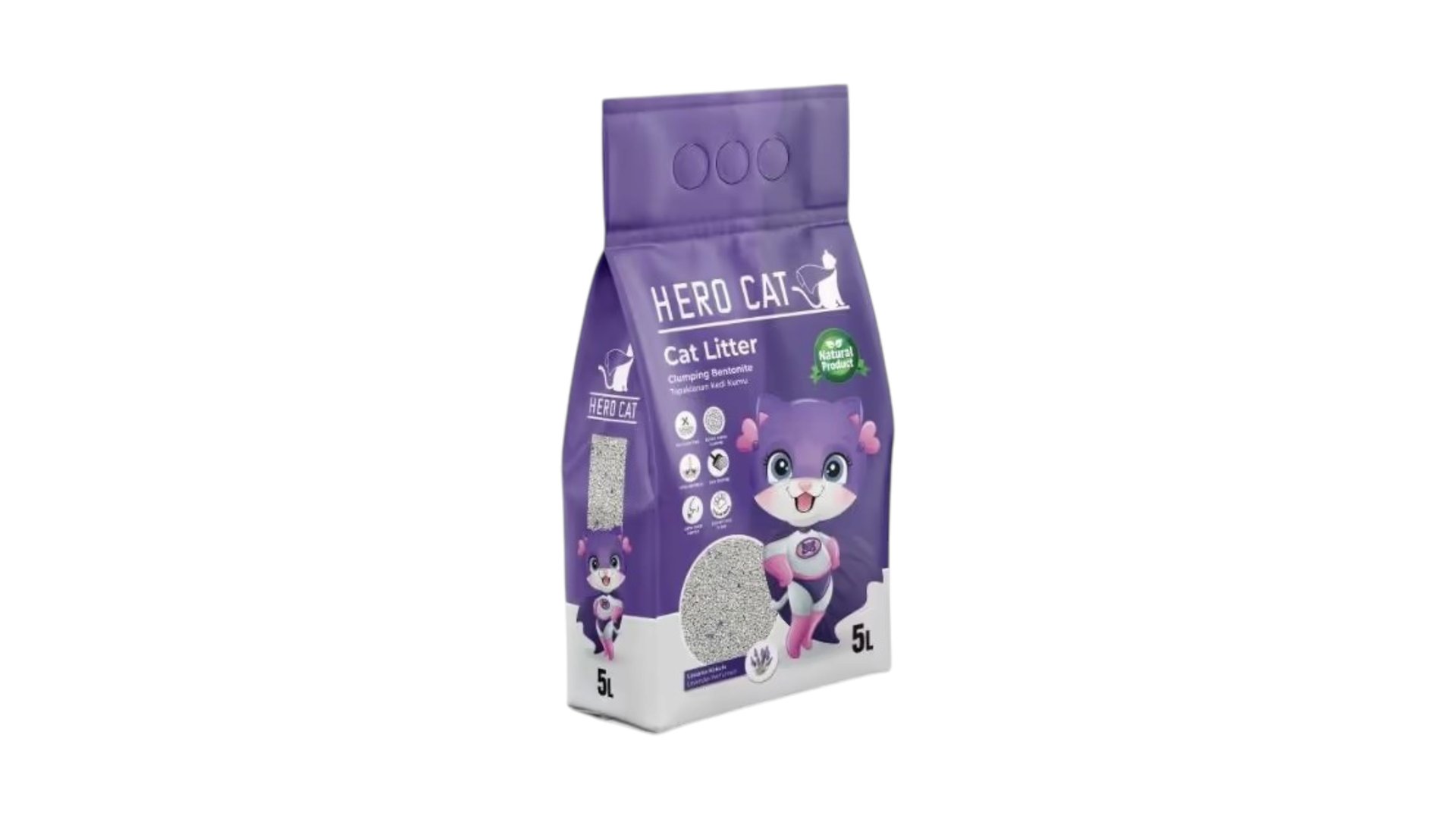 Hero Cat pişik qumu Lavanda ətiri ilə 5 litr