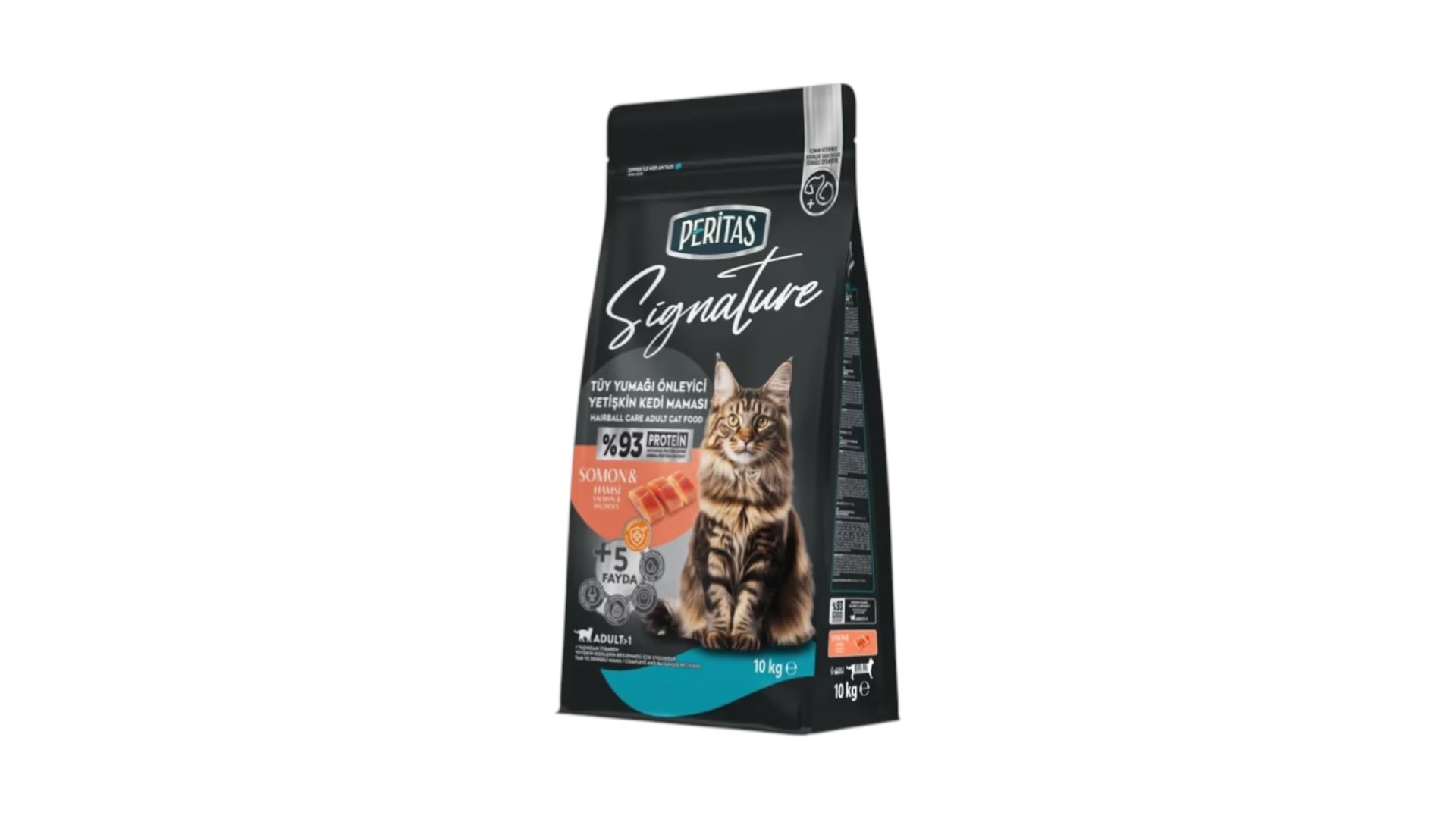 Peritas Signature yetkin pişiklər üçün Hairball control, qızılbalıq və hamsi ilə 1kg