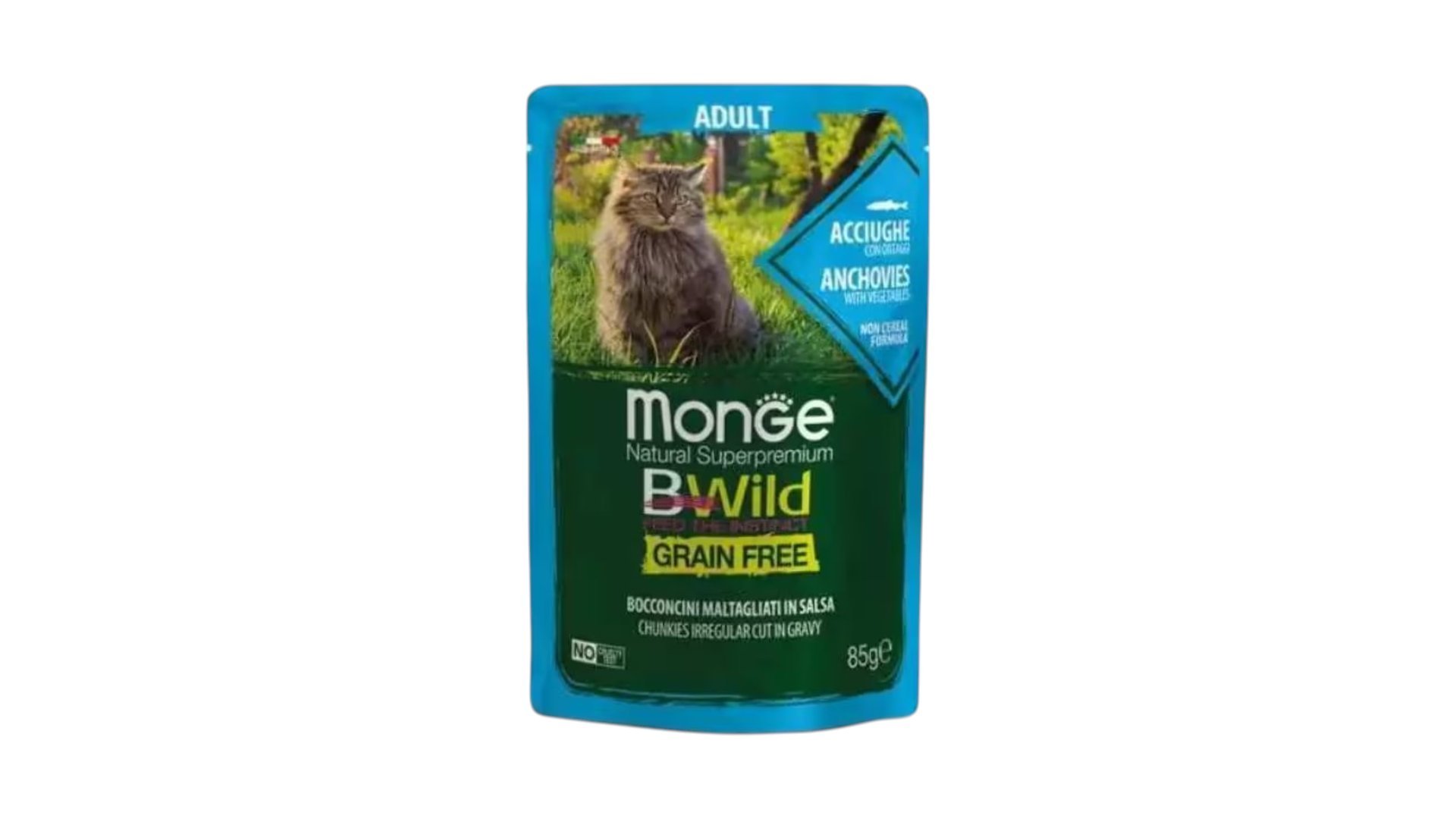 Monge BWild Pouch Adult Anchovies 85gr