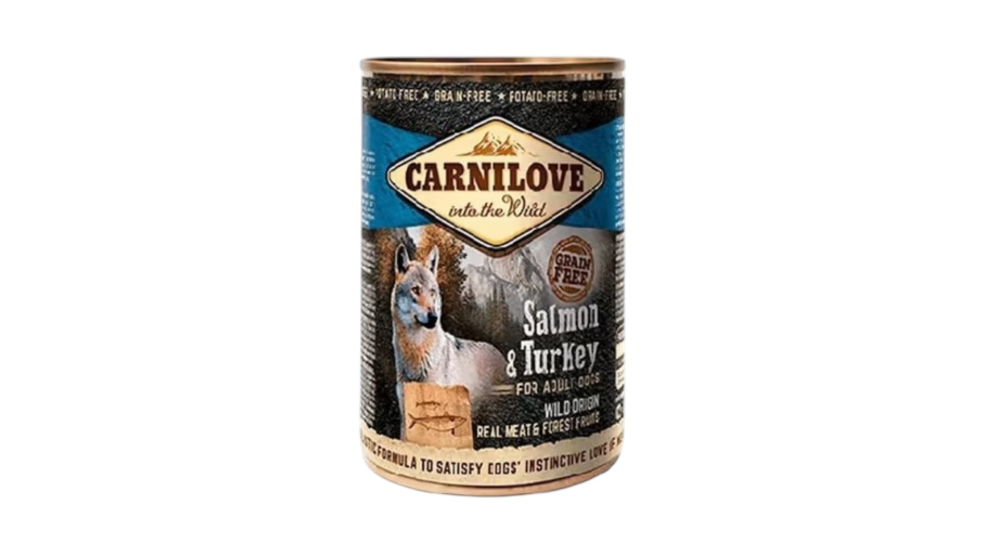 Carnilove yetkin itlər üçün konserva qızılbalıq və hind toyuğu əti ilə 400 qr