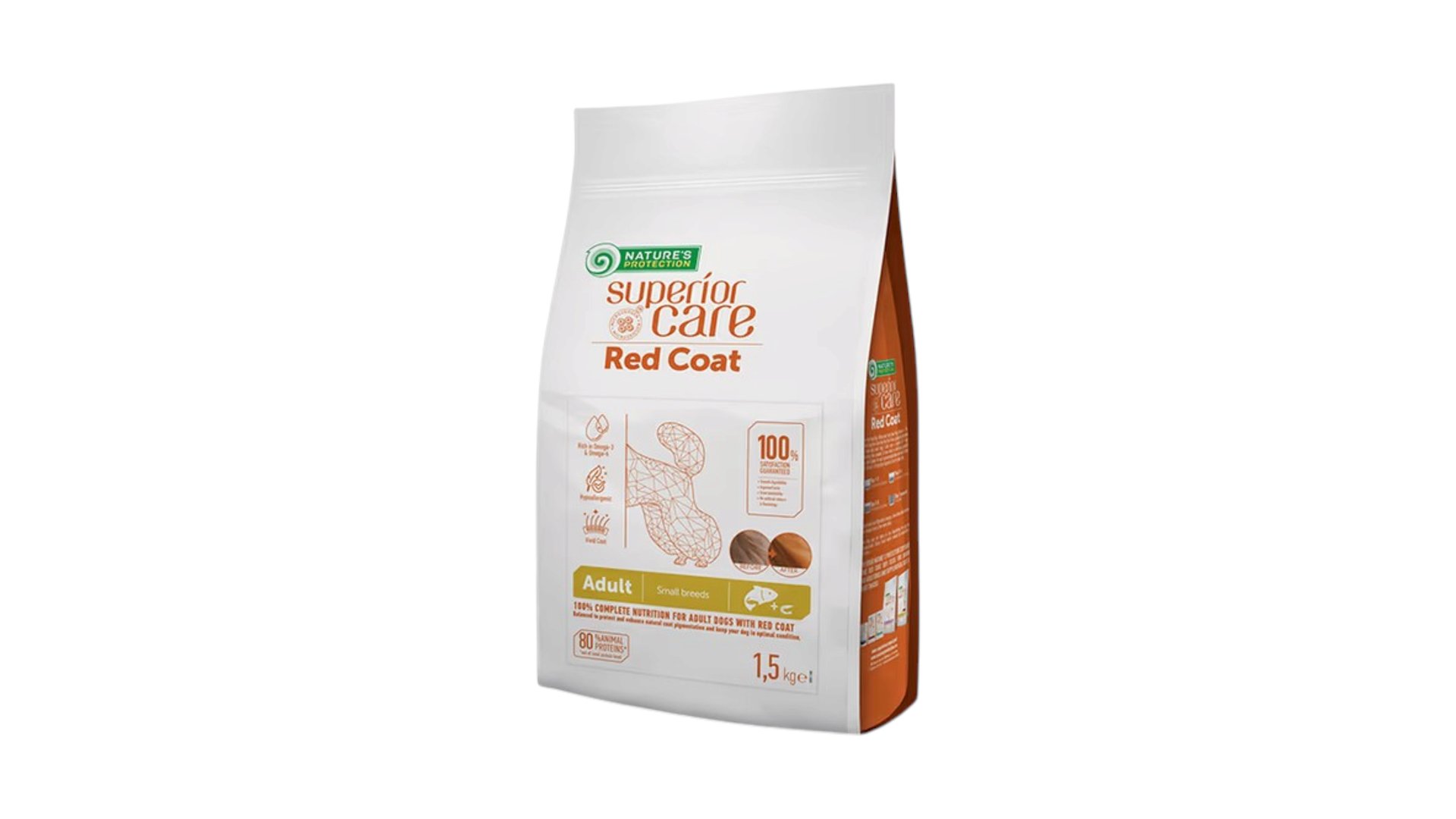 Nature's Protection Red Coat Adult Smal Breeds Salmon+Krill 1.5kq (qapalı paket)